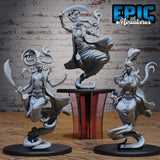 Djinni Female Miniature | Set of 3 - Tabletop RPG & D&D miniature. Perfect for wargaming & collectors