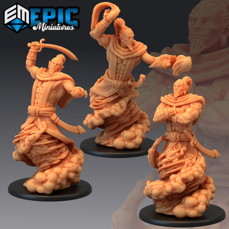 Djinni Series 16 1 Miniature | Premium Quality 3D Printed | Set of 3 - Tabletop RPG & D&D miniature. Perfect for wargaming & collectors