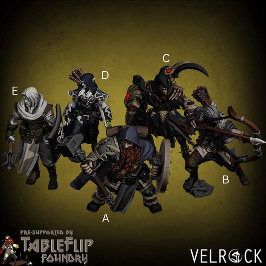 Dnd Player character Miniature - Set of 5 - 32mm