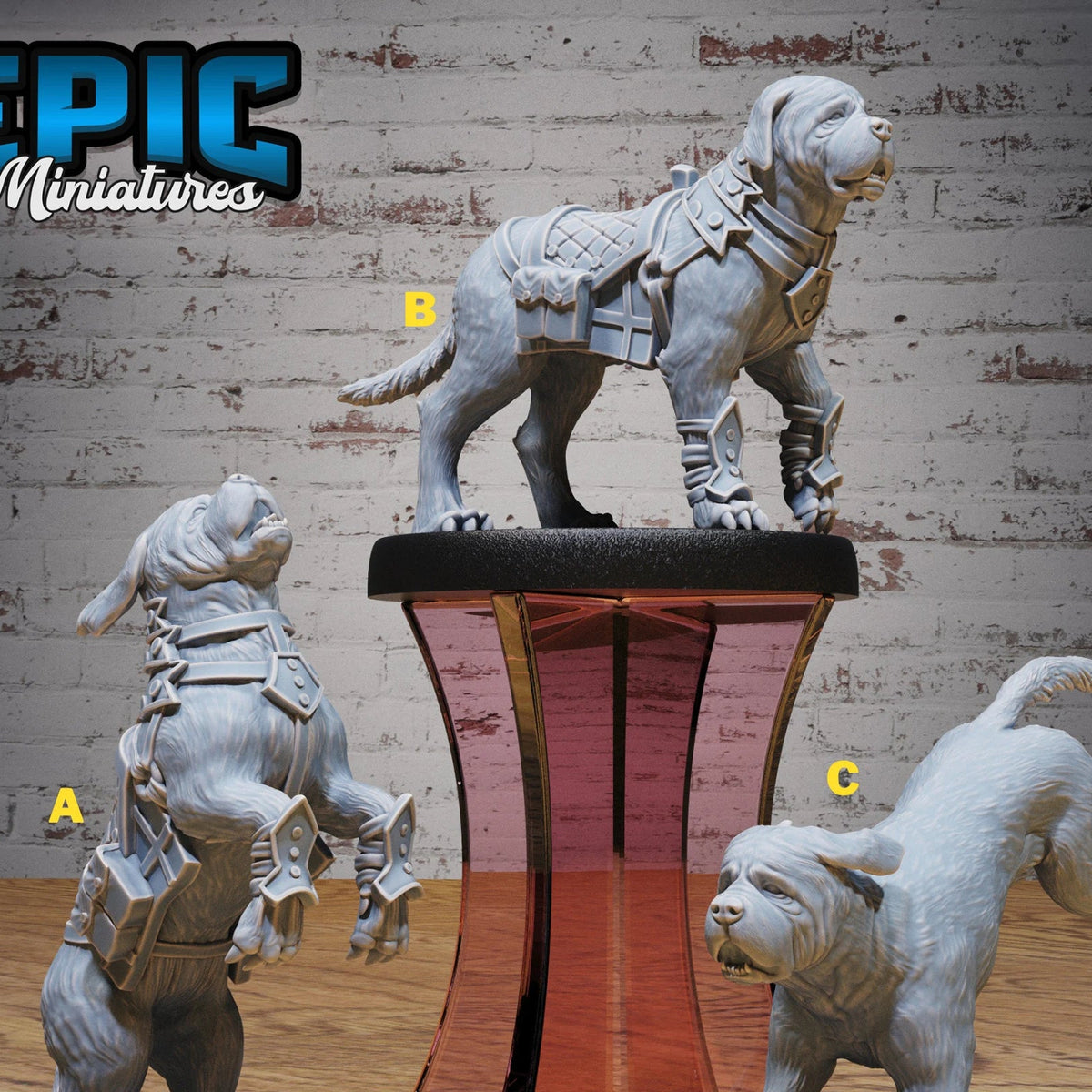 Pathfiner Dog Dog Familiar Miniature | Beast Companion for D&D & Pathfinder ...