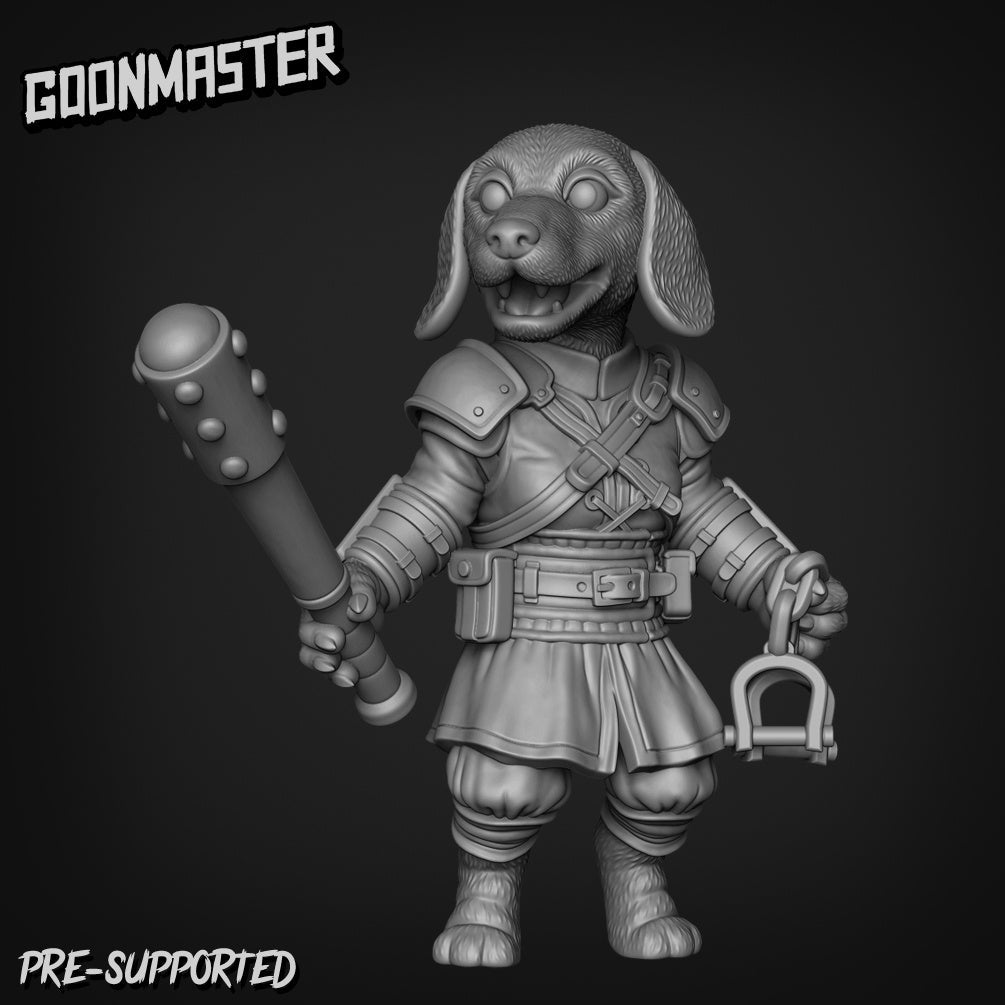 Dog Folk Fighter Miniature - C - 32mm