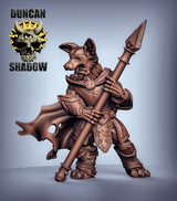 Dog Folk Group Miniature | A - Tabletop RPG & D&D miniature. Perfect for wargaming & collectors