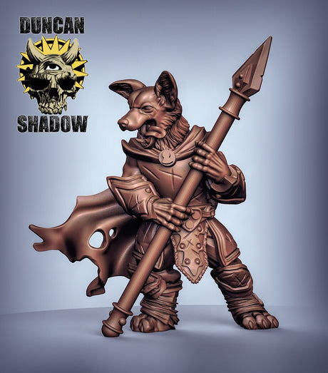 Dog Folk Group Miniature | A - Tabletop RPG & D&D miniature. Perfect for wargaming & collectors