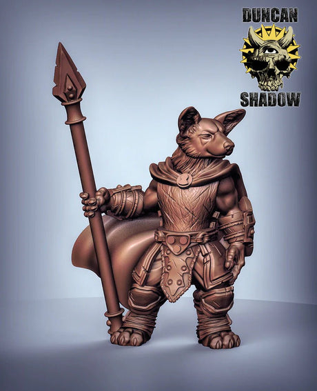Dog Folk Group Miniature | B - Tabletop RPG & D&D miniature. Perfect for wargaming & collectors