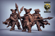 Dog Folk Group Miniature | Set of 3 - Tabletop RPG & D&D miniature. Perfect for wargaming & collectors