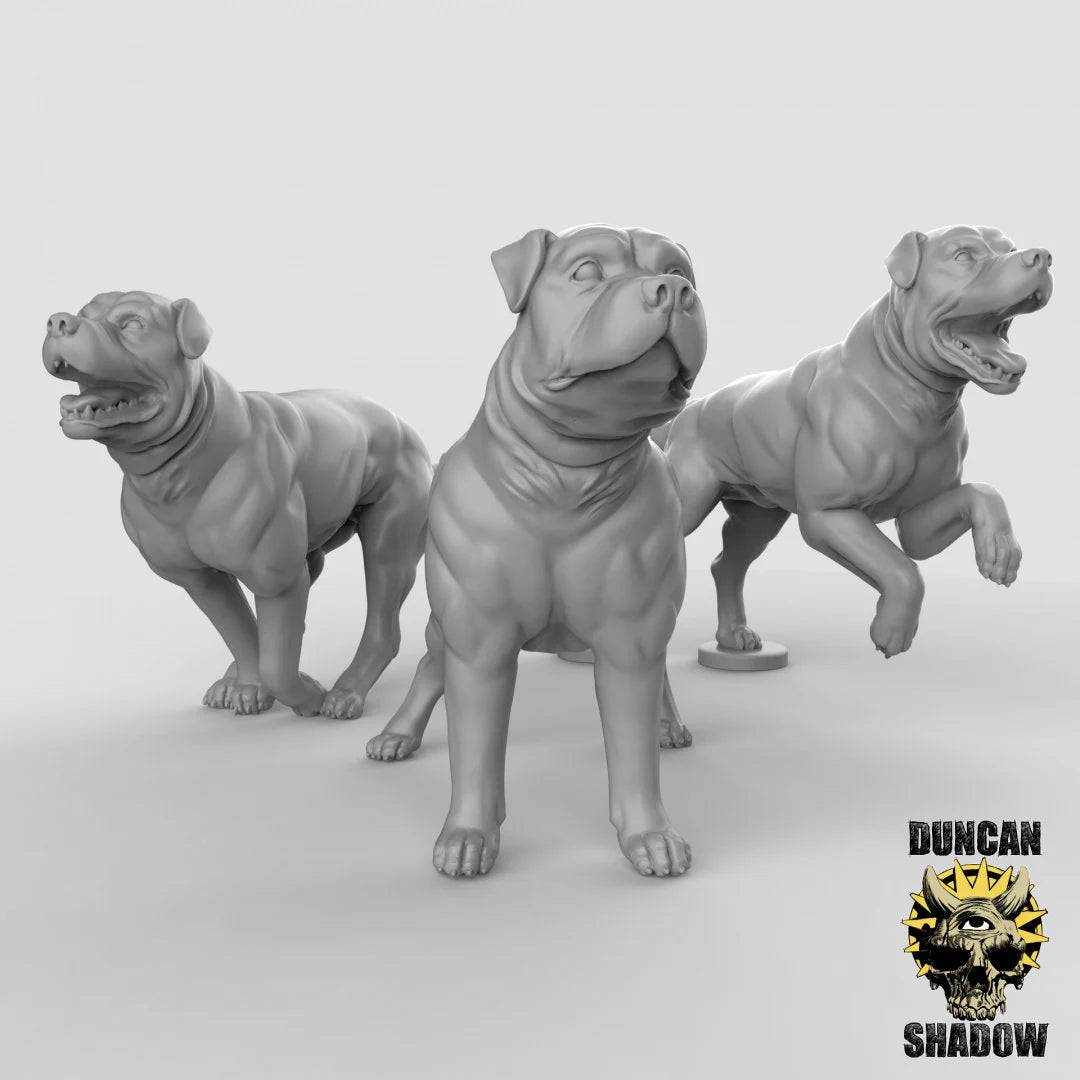 Dog Miniature - Set of 3 - 32mm