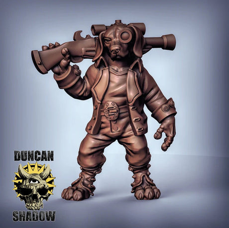 DogFolk Artificer Miniature | B - Tabletop RPG & D&D miniature. Perfect for wargaming & collectors