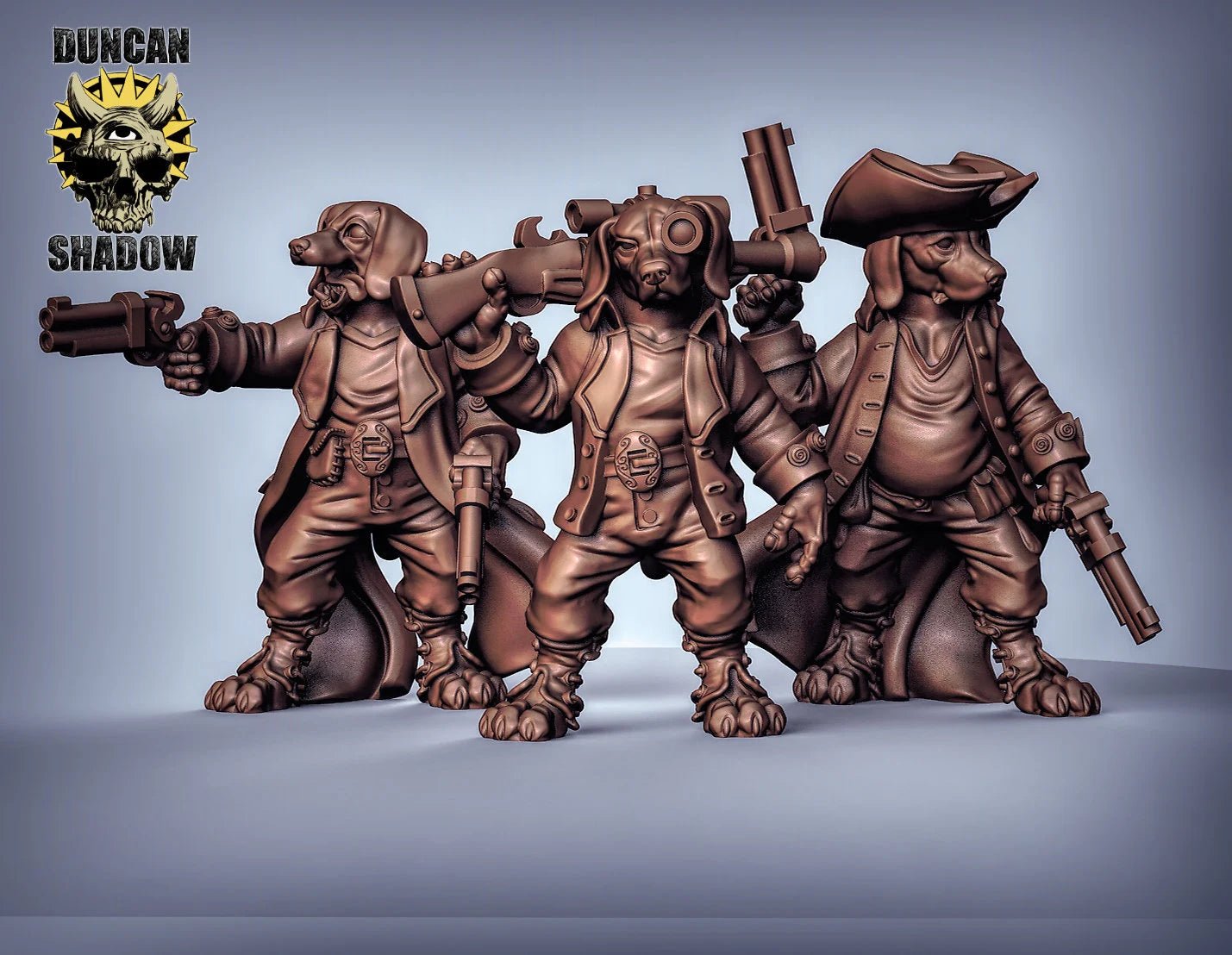 DogFolk Artificer Miniature - Set of 3 - 32mm