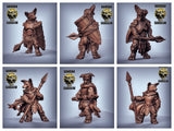 DogFolk bundle Miniature | Beagle group - Tabletop RPG & D&D miniature. Perfect for wargaming & collectors