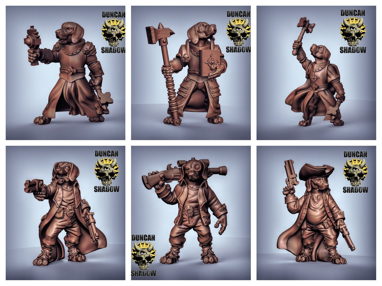 DogFolk bundle Miniature - Set of 6 - 32mm