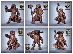 DogFolk bundle Miniature | Corgi Group - Tabletop RPG & D&D miniature. Perfect for wargaming & collectors