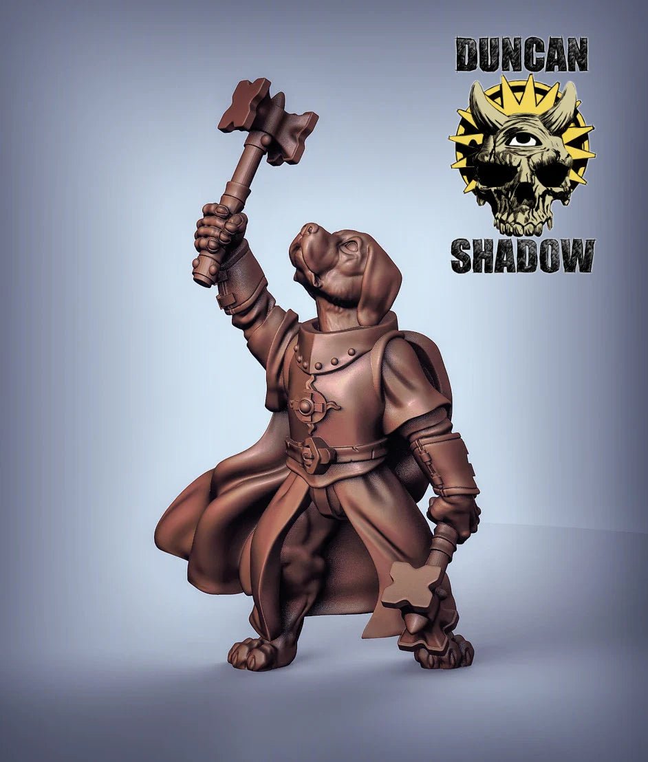 DogFolk Cleric Miniature | B - Tabletop RPG & D&D miniature. Perfect for wargaming & collectors