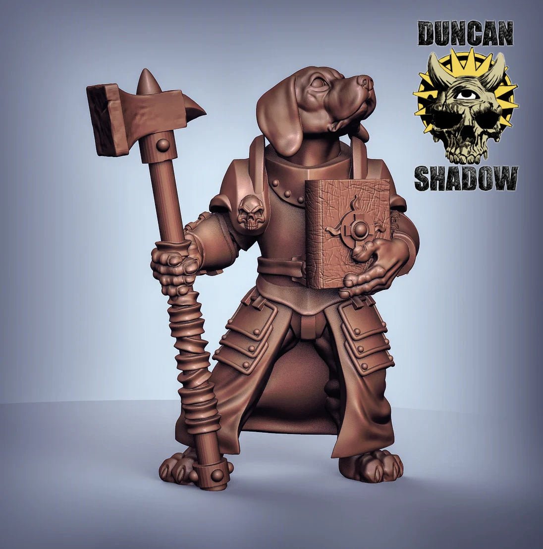 DogFolk Cleric Miniature | C - Tabletop RPG & D&D miniature. Perfect for wargaming & collectors