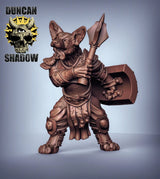 DogFolk Fighter Miniature | B - Tabletop RPG & D&D miniature. Perfect for wargaming & collectors