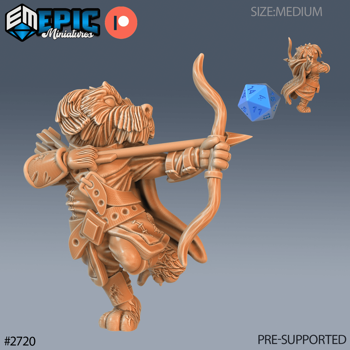 DogFolk Miniature | B - Tabletop RPG & D&D miniature. Perfect for wargaming & collectors