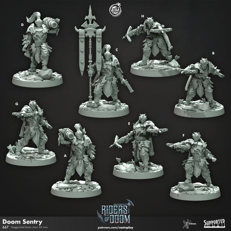 Doom Sentry, Riders of Doom Miniature | A - Tabletop RPG & D&D miniature. Perfect for wargaming & collectors