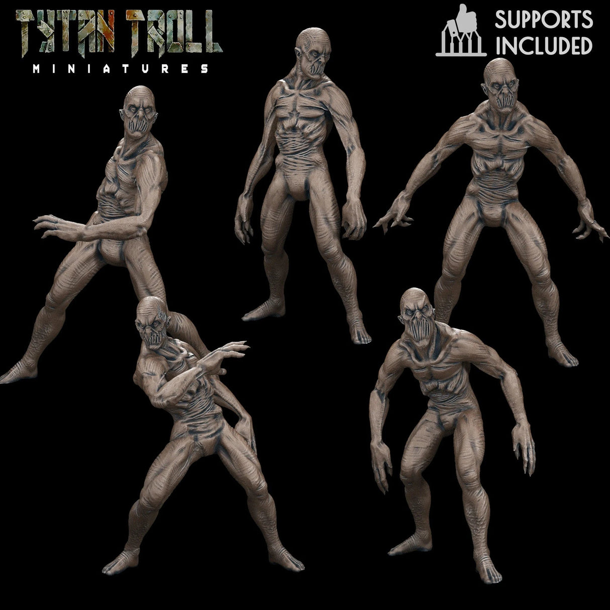 Doppelgangers Group Miniature | Set of 5 - Tabletop RPG & D&D miniature. Perfect for wargaming & collectors