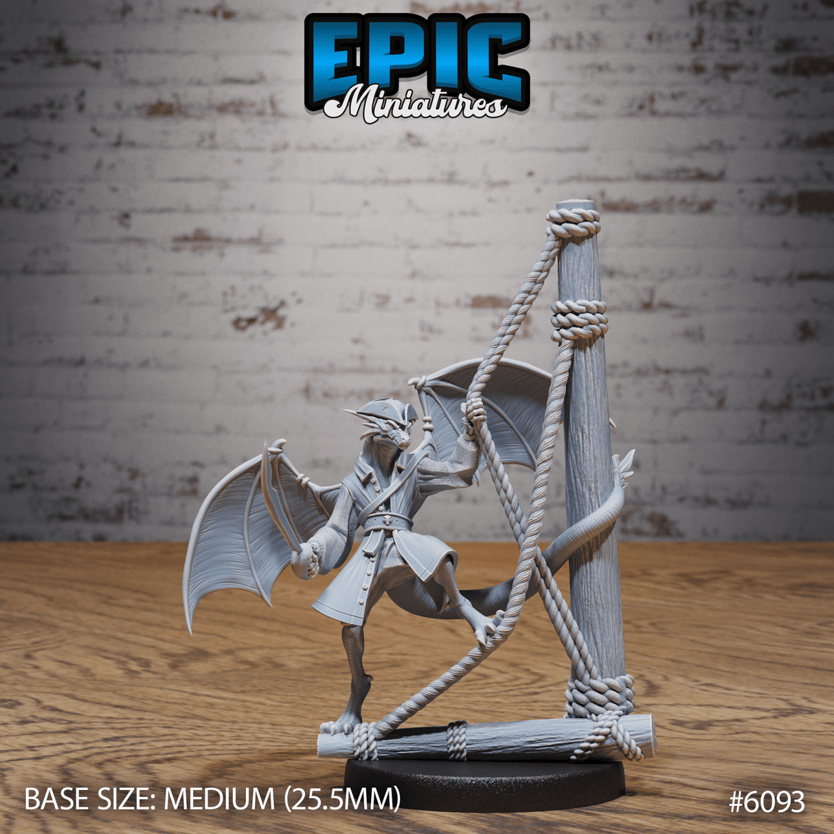 Draco Pirate Miniature | B - Tabletop RPG & D&D miniature. Perfect for wargaming & collectors