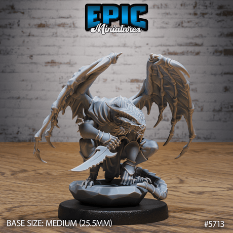 Draconian Rogue Miniature | A - Tabletop RPG & D&D miniature. Perfect for wargaming & collectors