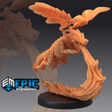 Dragon Whelp Miniature | C - Tabletop RPG & D&D miniature. Perfect for wargaming & collectors