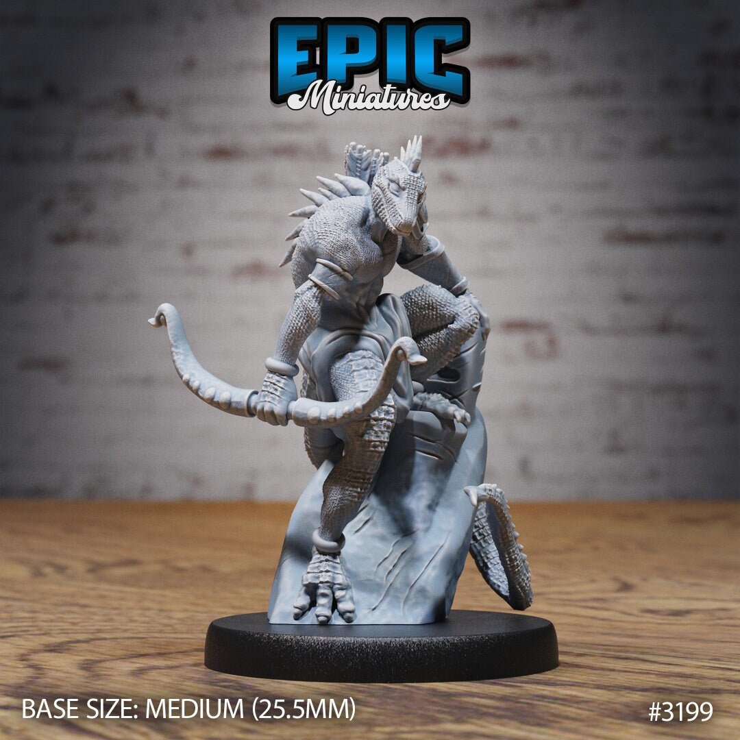 Dragonborn Assassin Miniature | B - Tabletop RPG & D&D miniature. Perfect for wargaming & collectors