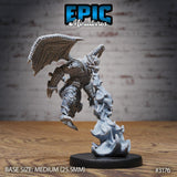 Dragonborn Fighter Miniature | B - Tabletop RPG & D&D miniature. Perfect for wargaming & collectors