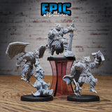 Dragonborn Fighter Miniature | Set of 3 - Tabletop RPG & D&D miniature. Perfect for wargaming & collectors