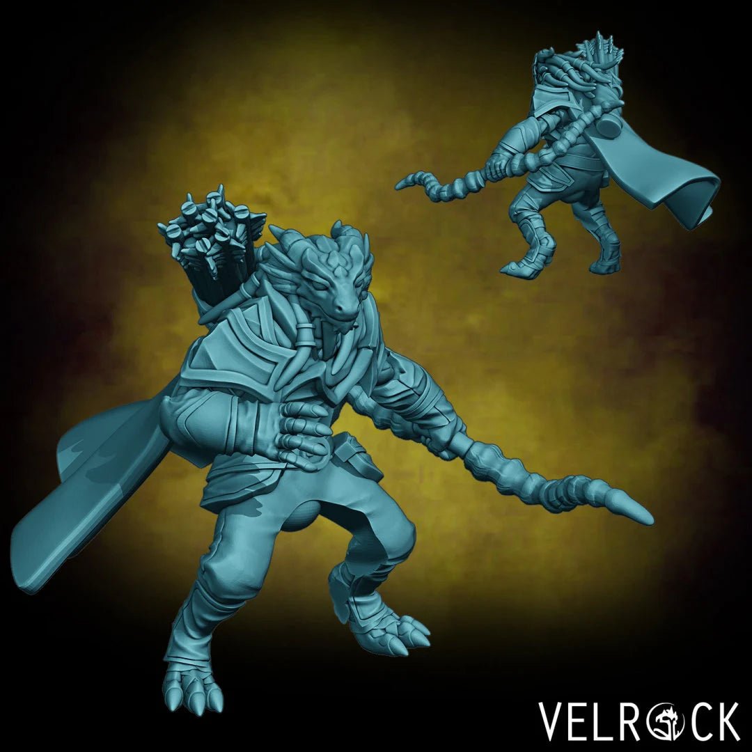 Dragonborn mounted riders Miniature | E - Tabletop RPG & D&D miniature. Perfect for wargaming & collectors