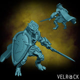 Dragonborn mounted riders Miniature | F - Tabletop RPG & D&D miniature. Perfect for wargaming & collectors