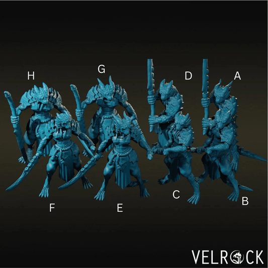 Dragonborn Miniature - Set of 8 - 28mm