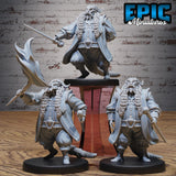 Dragonborn Noble Miniature | Set of 3 - Tabletop RPG & D&D miniature. Perfect for wargaming & collectors