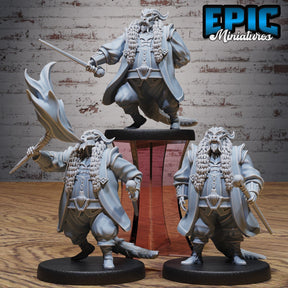 Dragonborn Noble Miniature | Set of 3 - Tabletop RPG & D&D miniature. Perfect for wargaming & collectors