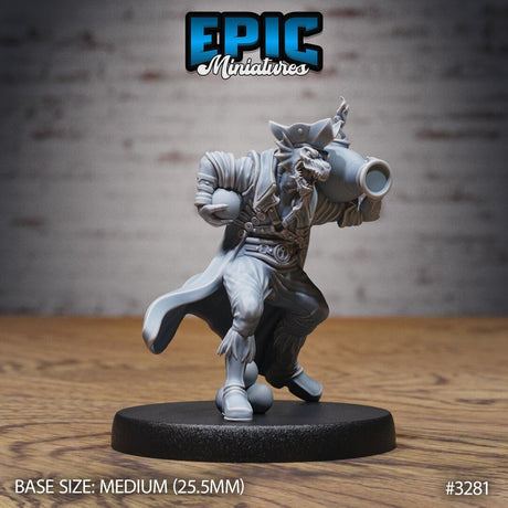 Dragonborn Pirate Miniature | C - Tabletop RPG & D&D miniature. Perfect for wargaming & collectors