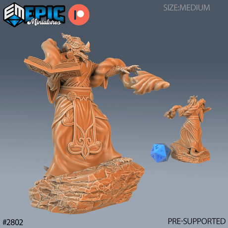 Dragonborn Priest Miniature | B - Tabletop RPG & D&D miniature. Perfect for wargaming & collectors