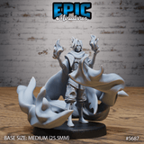 Dragonfire Sorcerer Miniature | B - Tabletop RPG & D&D miniature. Perfect for wargaming & collectors