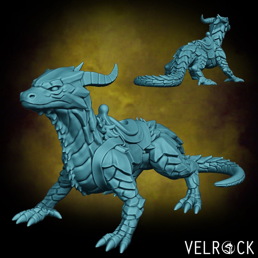 Drake Saddled Miniature | D - Tabletop RPG & D&D miniature. Perfect for wargaming & collectors