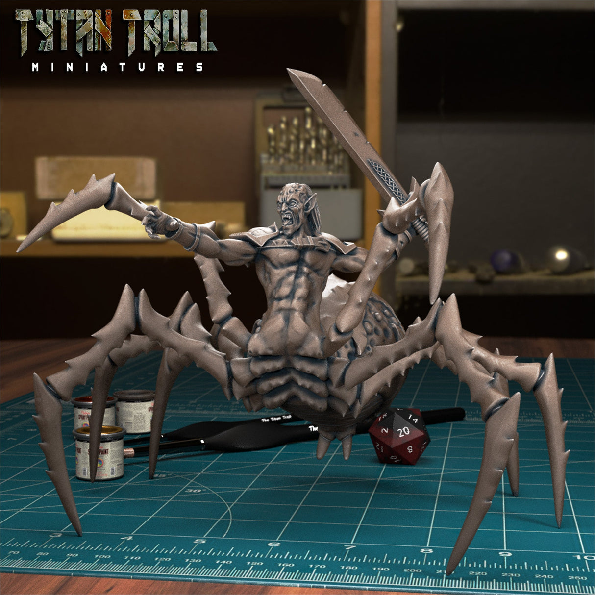 Drider Bundle Miniature | F - Tabletop RPG & D&D miniature. Perfect for wargaming & collectors