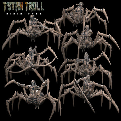 Drider Bundle Miniature | Set of 6 - Tabletop RPG & D&D miniature. Perfect for wargaming & collectors