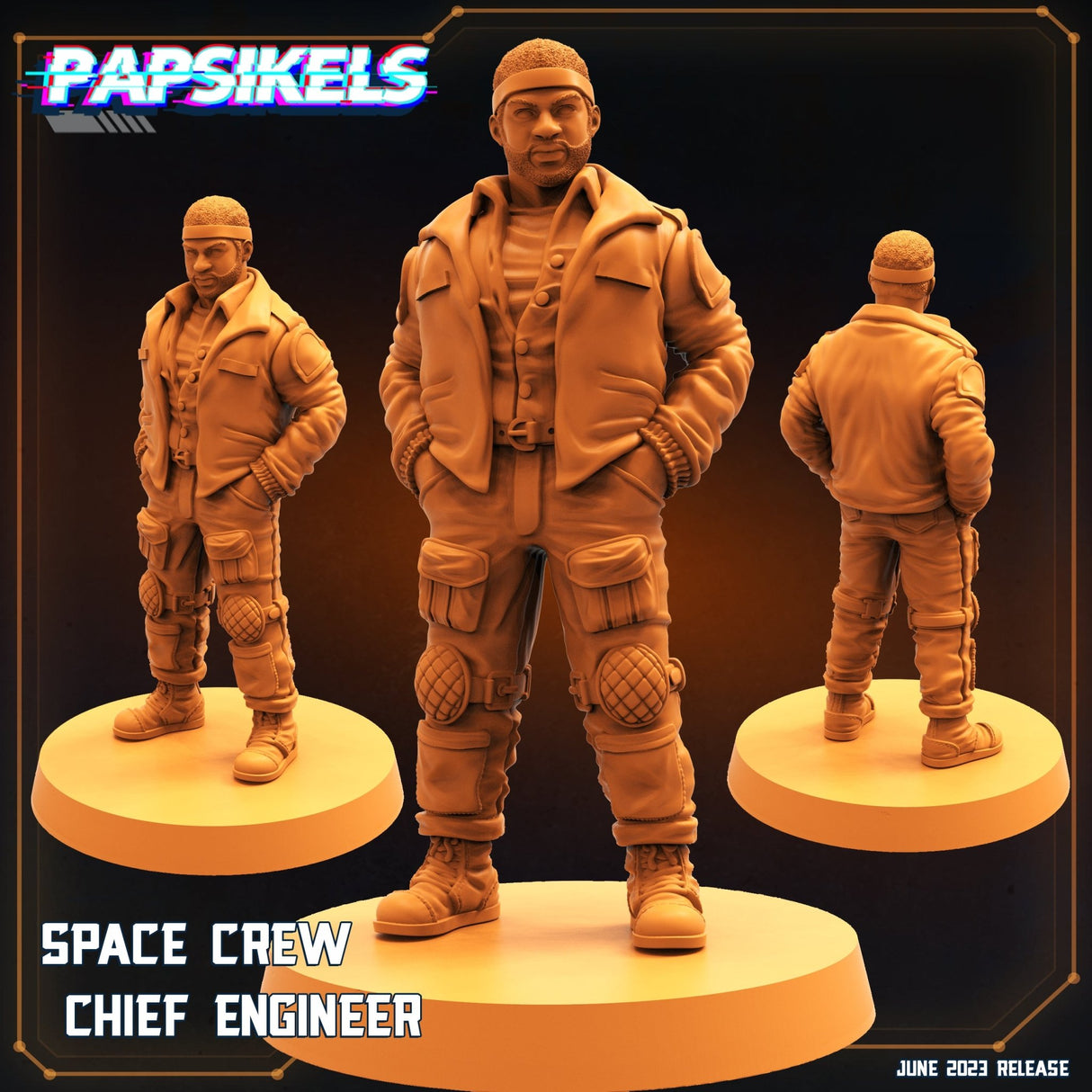 Dropship Crew Miniature | B - Tabletop RPG & D&D miniature. Perfect for wargaming & collectors