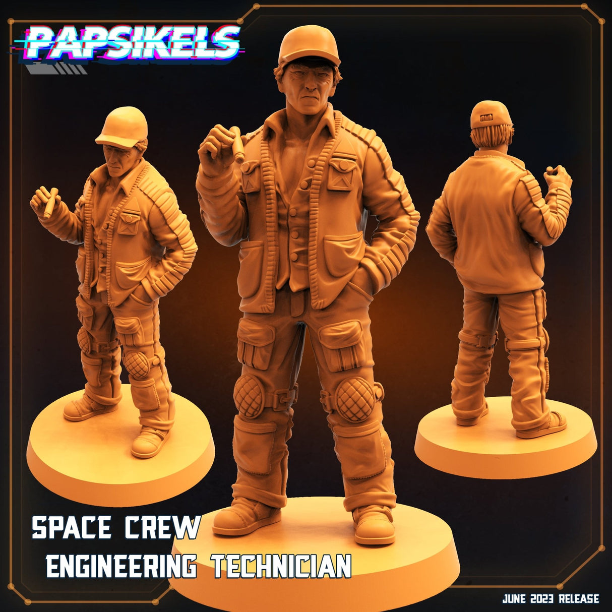 Dropship Crew Miniature | C - Tabletop RPG & D&D miniature. Perfect for wargaming & collectors