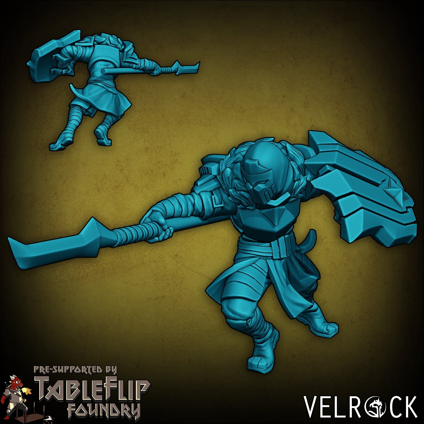 Druid or Monk warrior Soldiers Miniature - B - 32mm