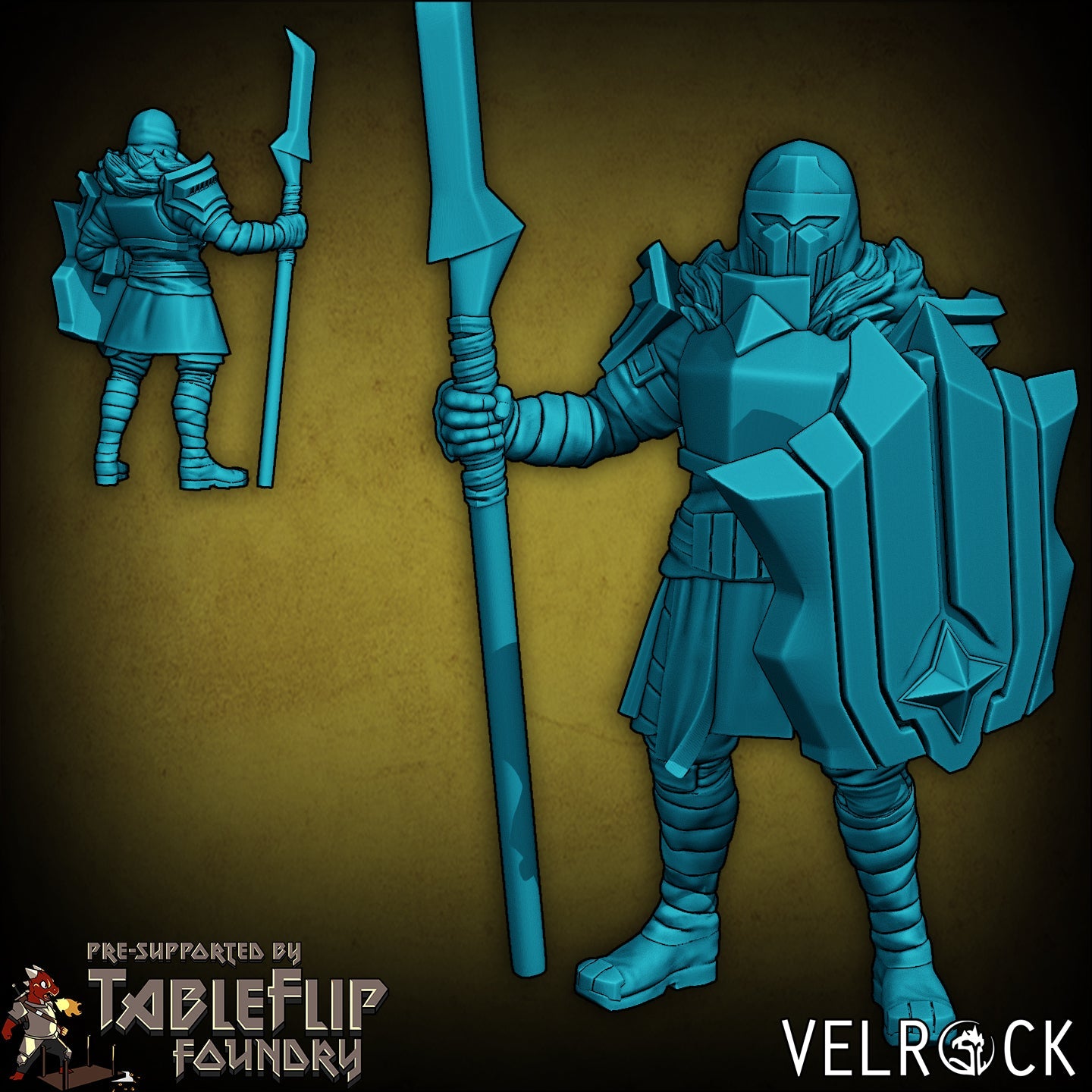 Druid or Monk warrior Soldiers Miniature - E - 32mm