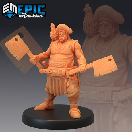 Drunk Cook Miniature | C - Tabletop RPG & D&D miniature. Perfect for wargaming & collectors