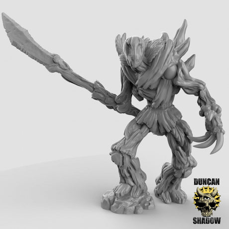 Dryad Spear Miniature | A - Tabletop RPG & D&D miniature. Perfect for wargaming & collectors