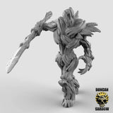 Dryad Treant with spears Miniature | B - Tabletop RPG & D&D miniature. Perfect for wargaming & collectors