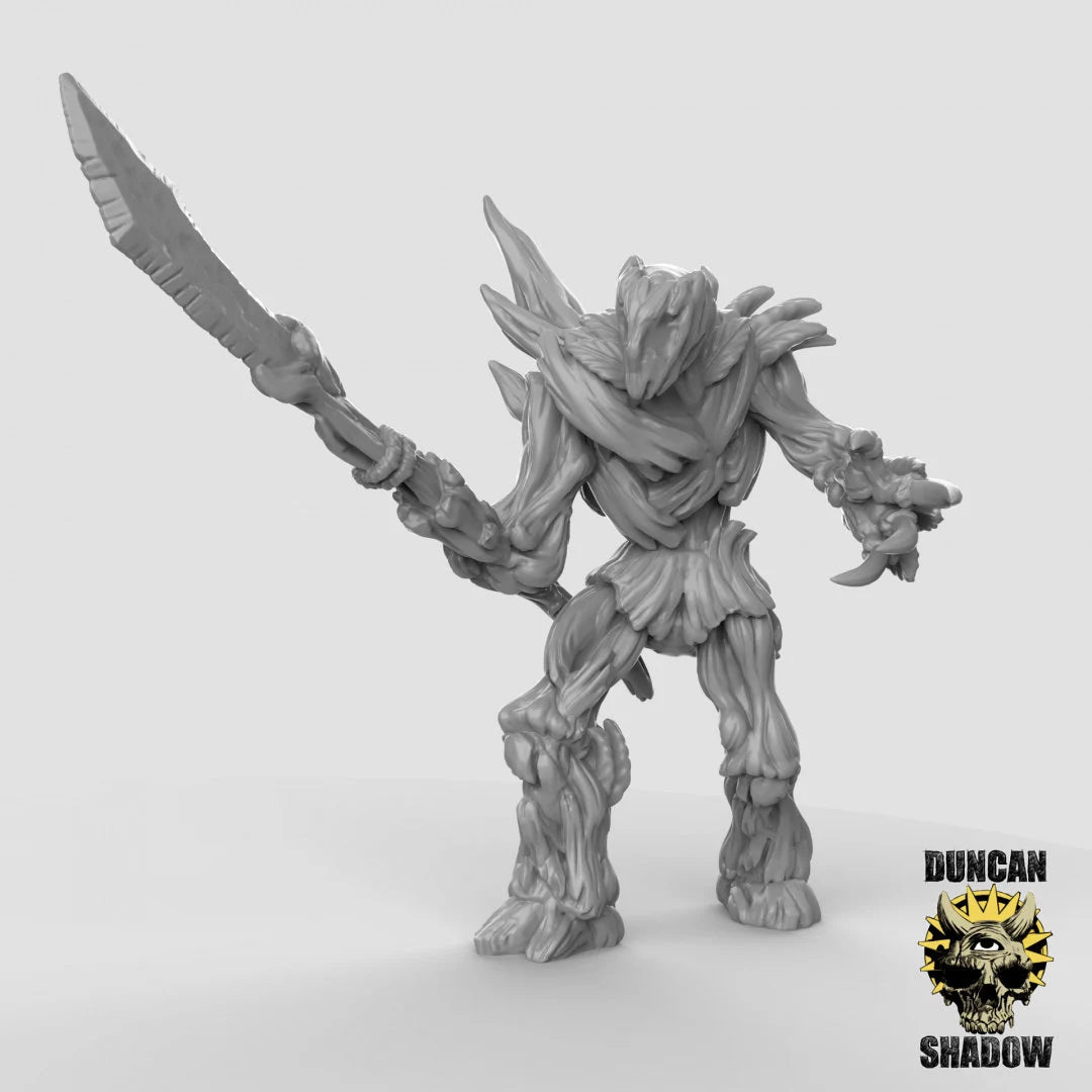 Dryad Treant with spears Miniature | C - Tabletop RPG & D&D miniature. Perfect for wargaming & collectors