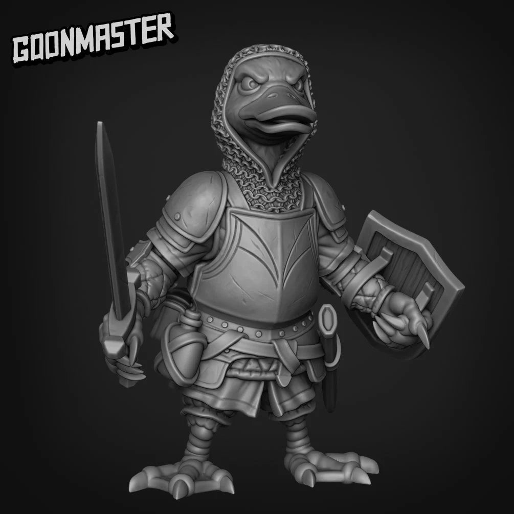 Duck Folk paladin Miniature | A - Tabletop RPG & D&D miniature. Perfect for wargaming & collectors