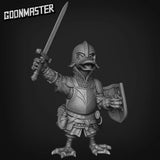 Duck Folk Fighter Miniature | B - Tabletop RPG & D&D miniature. Perfect for wargaming & collectors