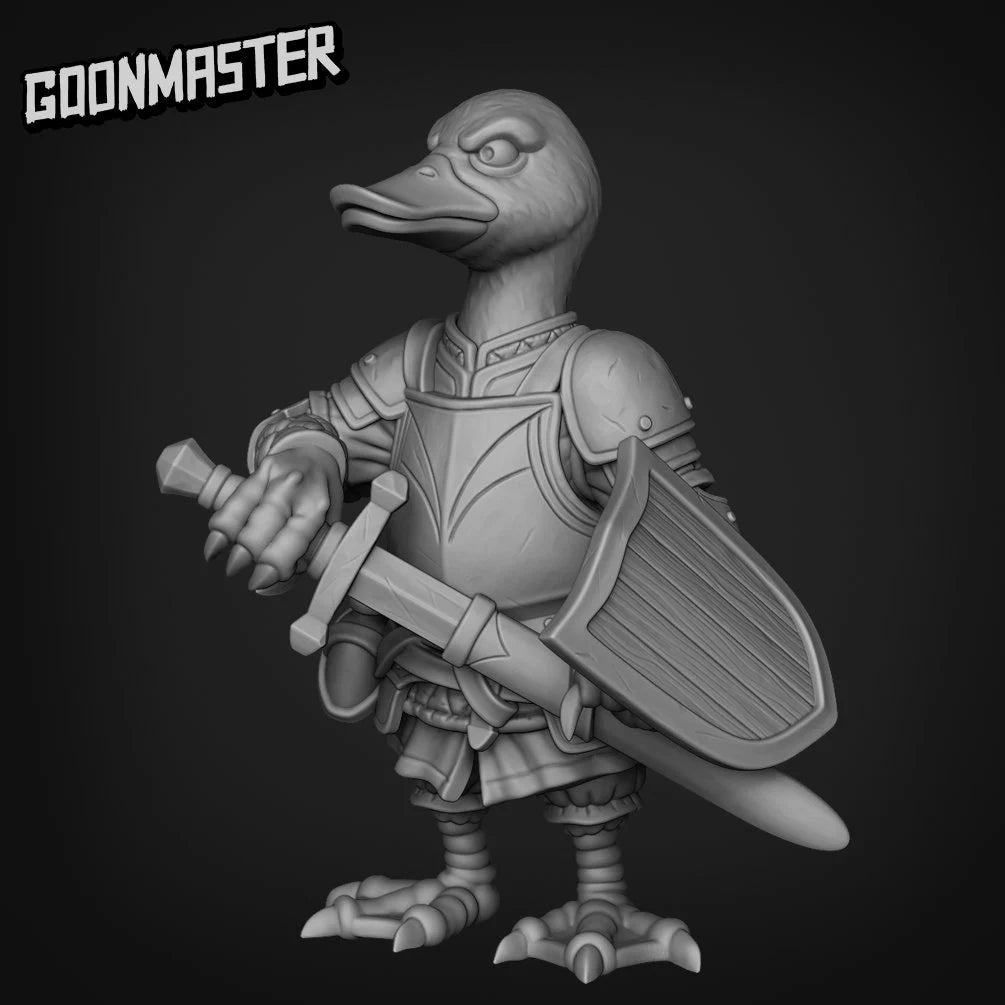 Duck Folk Fighter Miniature - C - 28mm