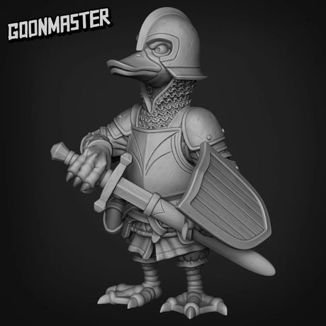 Duck Folk Fighter Miniature | C - Tabletop RPG & D&D miniature. Perfect for wargaming & collectors